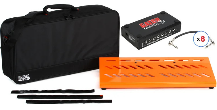 Gator Gator Large Pedalboard Bundle - Bag, Power Supply, and Patch Cables -