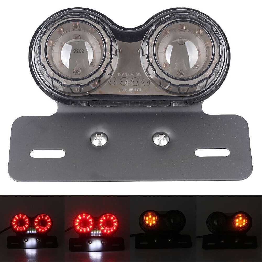 Universal Smoke Trinity Integrated Tail Light with License Plate Light