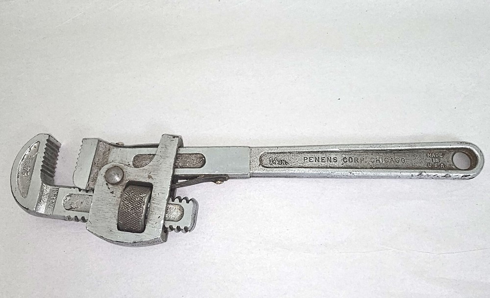 Vintage PENENS 14" Adjustable Pipe Wrench 4114