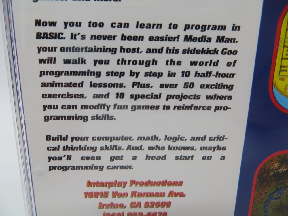 Interplay's Learn to Program BASIC (CD-ROM, 1998) For Windows 95/98 / MAC