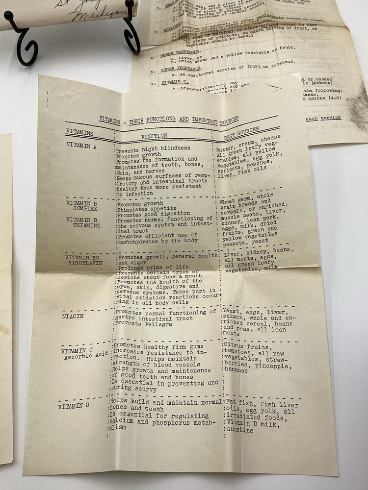 WWII 1943 Home Front Nutritional Pamphlets-Ration Era