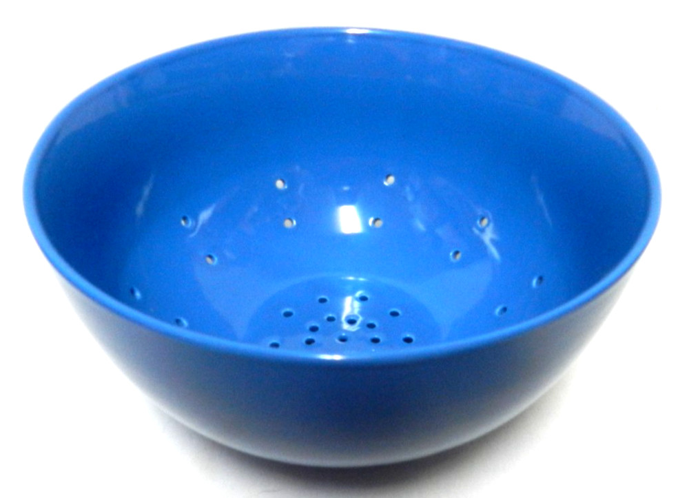 TAG colander strainer bowl ceramic insert blue Dishwasher Safe 4.5" x 8"