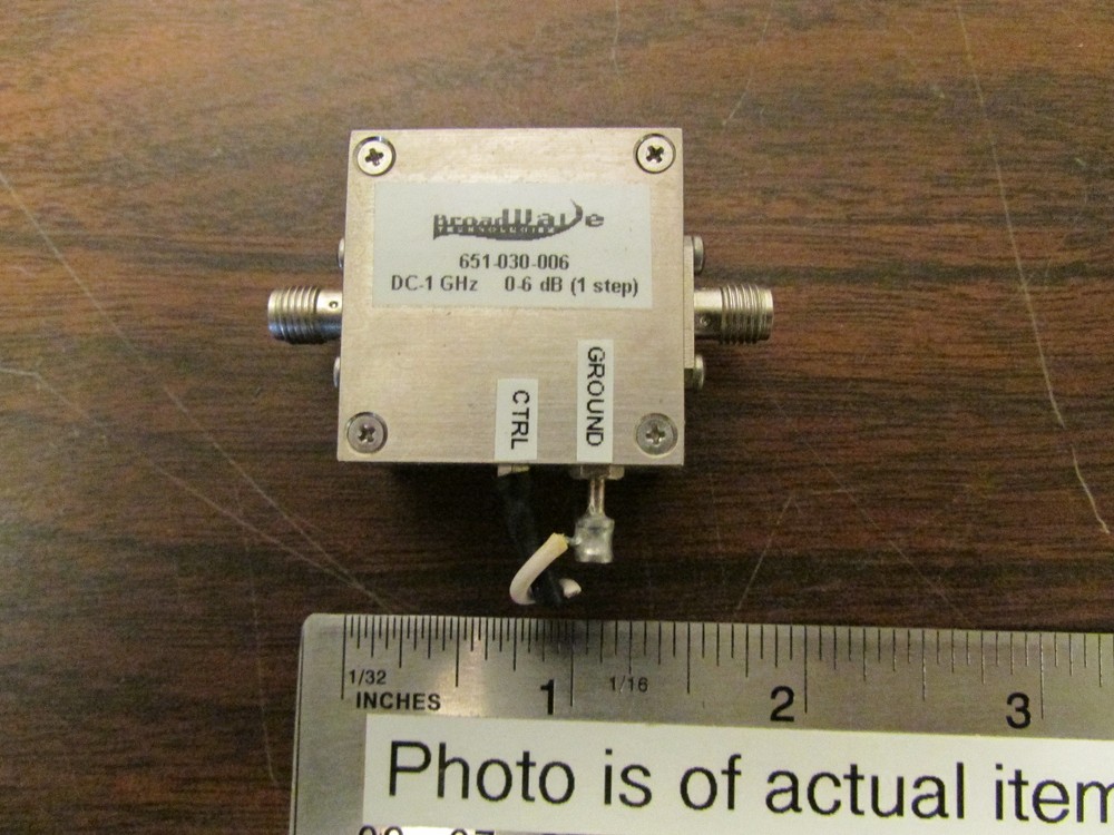 Broadwave 651-030-006 RF Microwave Variable Attenuator 0-6dB SMA