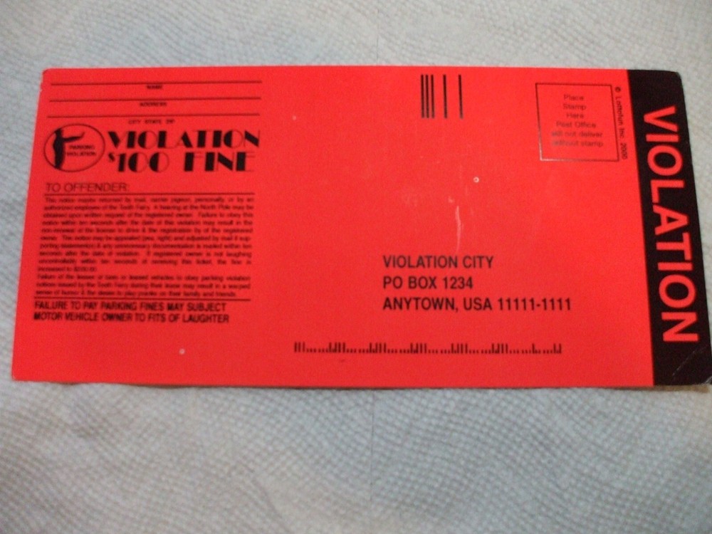 5 Fake Parking Tickets