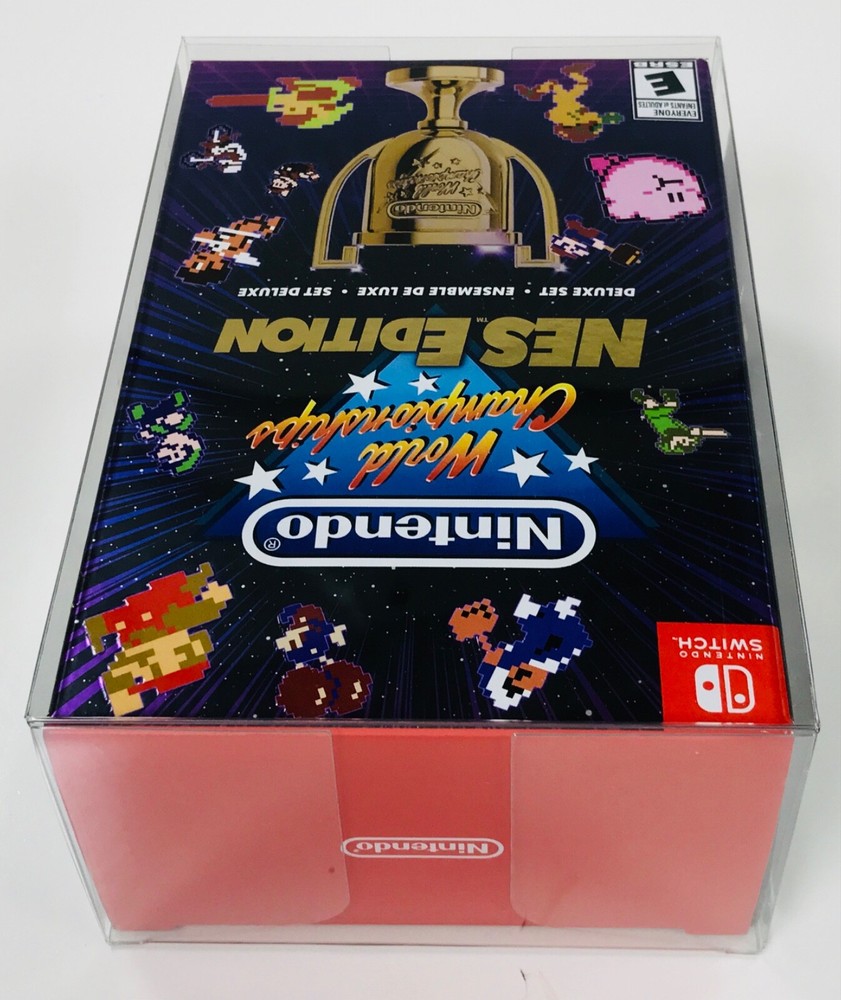2PC Box Protector Clear Case For Switch NINTENDO WORLD CHAMPIONSHIPS. NWC