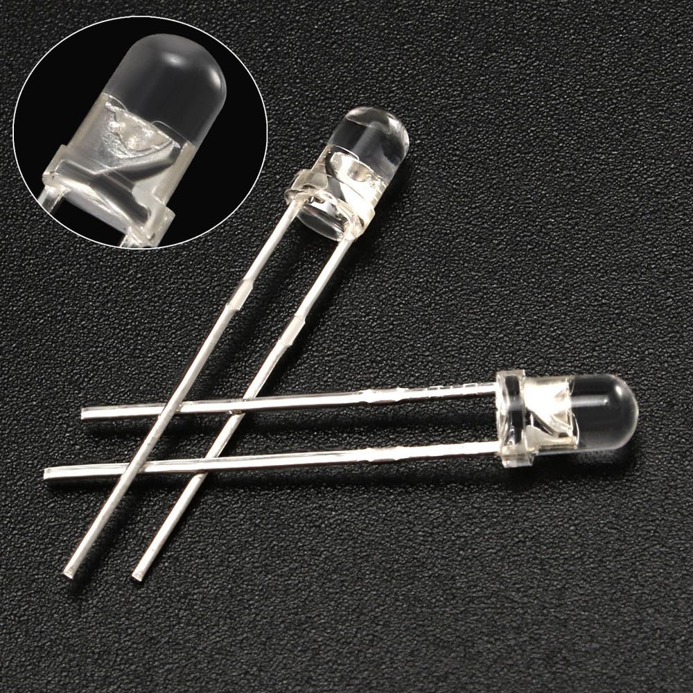 50Pack 3mm White LED Diode Lighting Electronics Component Emitting Light 3-3.4V