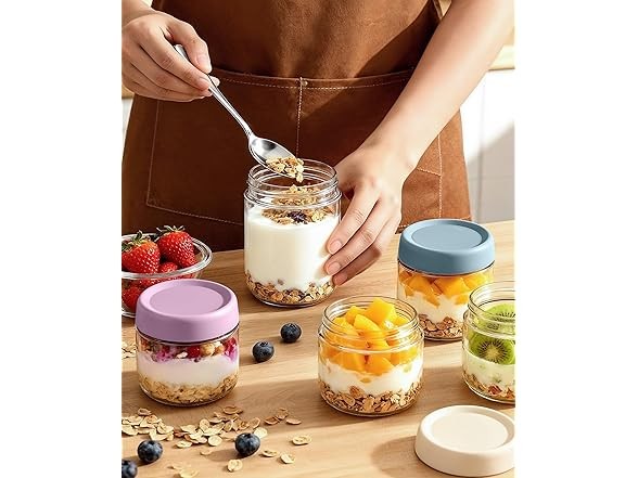 Cozyverge Overnight Oats Containers, 6 Pack