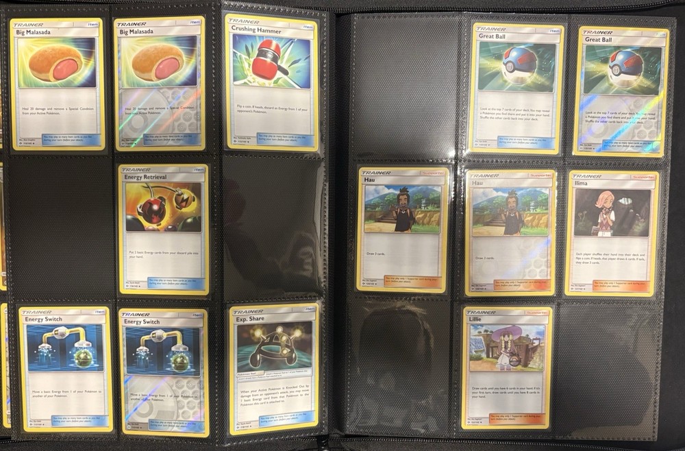 2017 Pokémon Sun & Moon Base Partial Complete Master Set, Binder Included