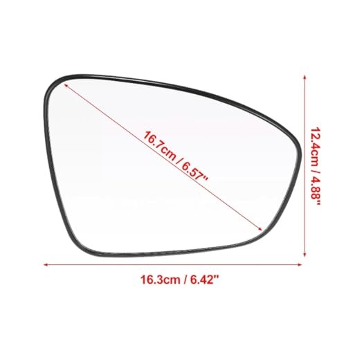 Heated Rearview Mirror Glass Replacement with Backing Right Passenger Side