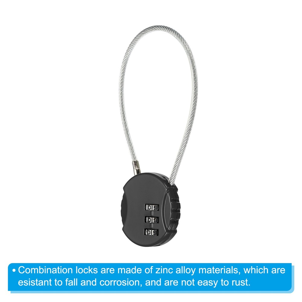 2PCS 7.8" Black Small Combination Lock DIY