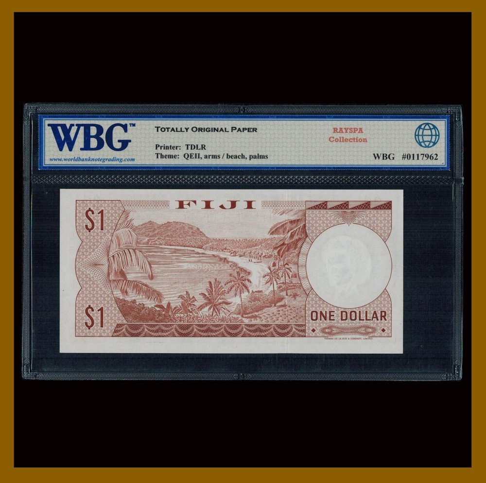 Fiji 1 Dollar, 1974 P-71a WBG 65 TOP Unc