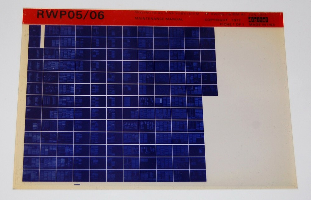 DEC RWP05/06 Moving Head Disk Subsystem Maintenance Manual, Microfiche