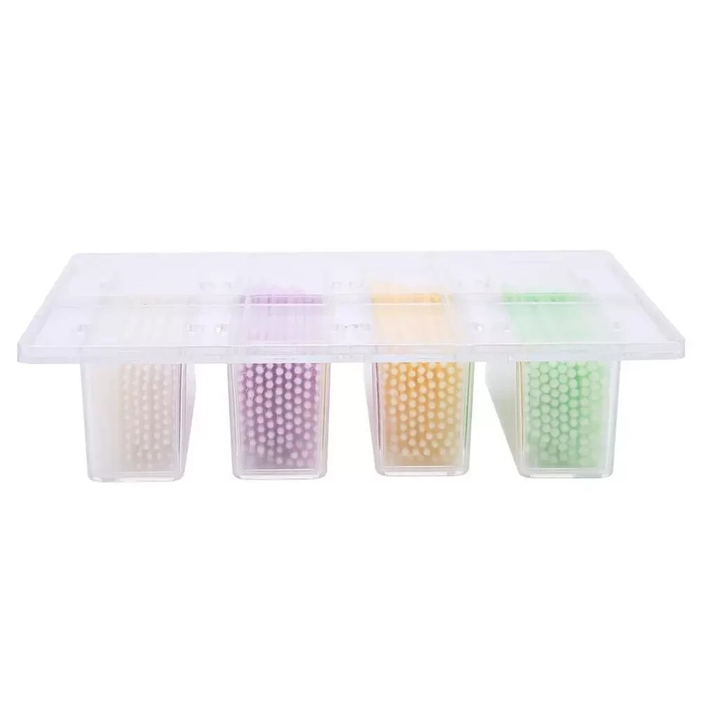 Dental Orthodontic Micro Applicator Sticks Dispenser + 4 Container 400 Pcs Tips