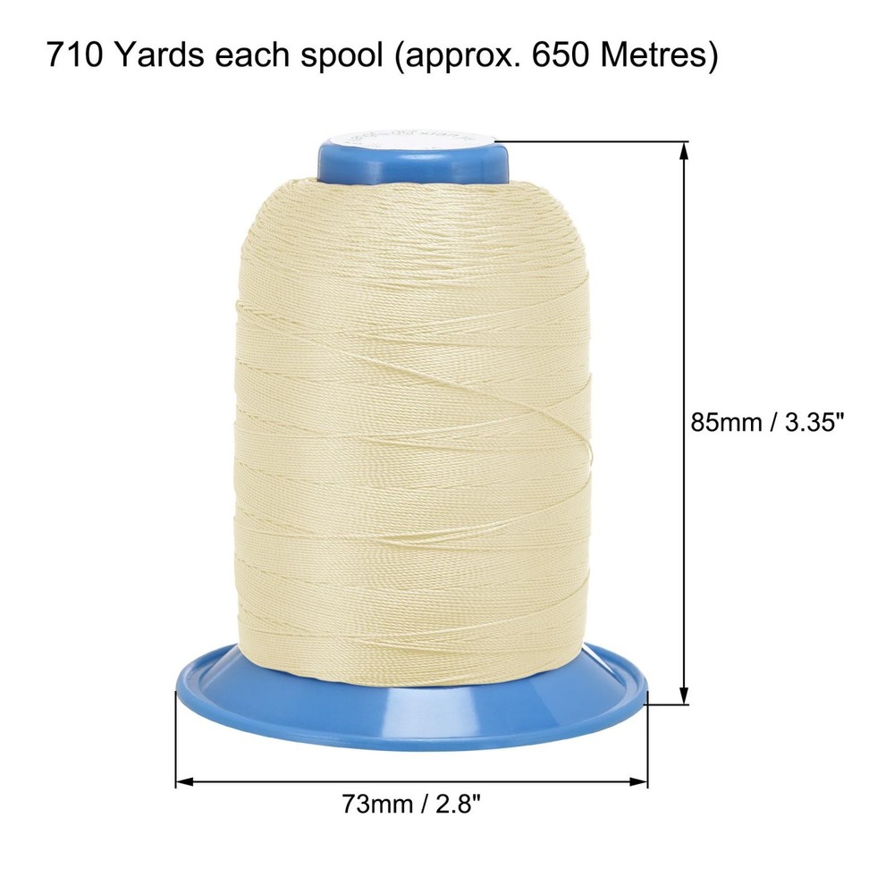 Bonded Polyester Thread Extra-strong 710 Yards 420D/0.45mm (Beige)