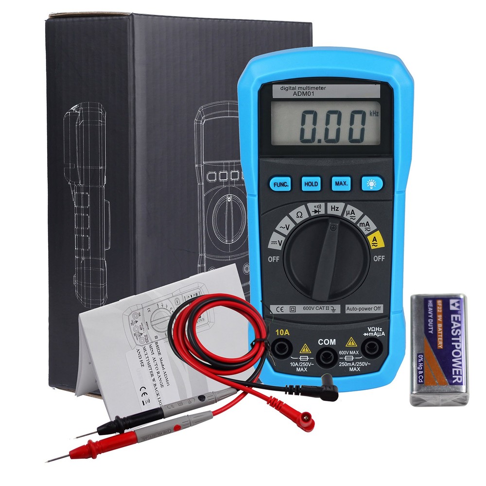 ADM01 DMM Digital Multimeter Hand-held LCD Display Auto Range AC/DC ITOM