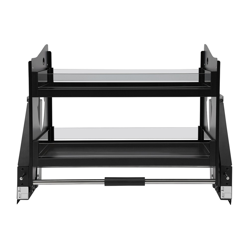 2 Tier Kitchen Cabinet, Pull Down Bowl Dish Cup Organizer Shelf 74*27*52cm