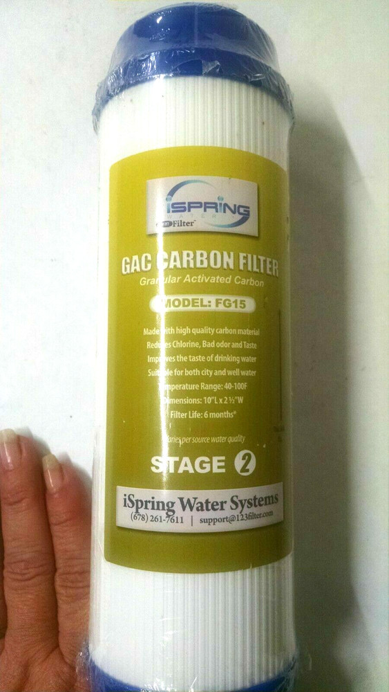 CARBON FILTER/iSpring Water/ Systems/ FG15 GAC /Stage 2/ New and Sealed