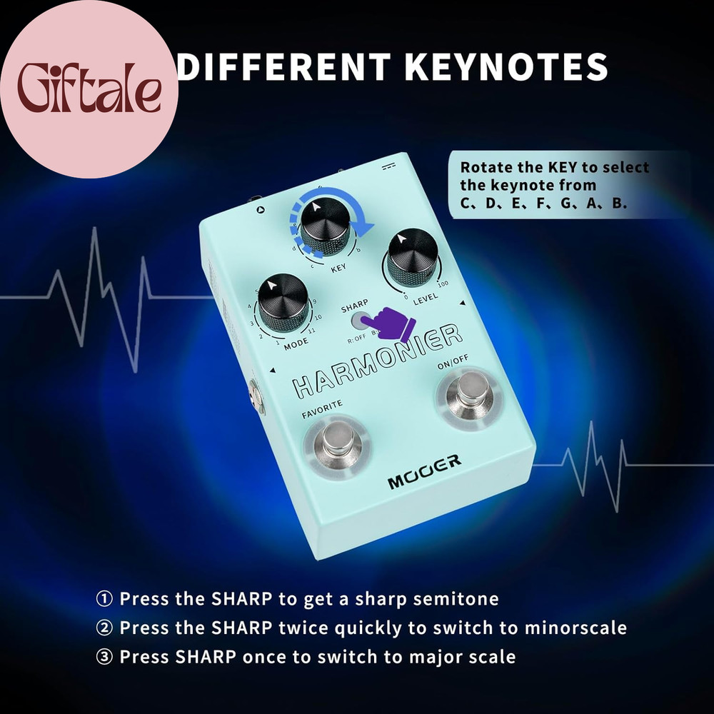 Harmonier Vocal Effects Processor Guitar Voice Pedal Vocal Stompbox Microphone A
