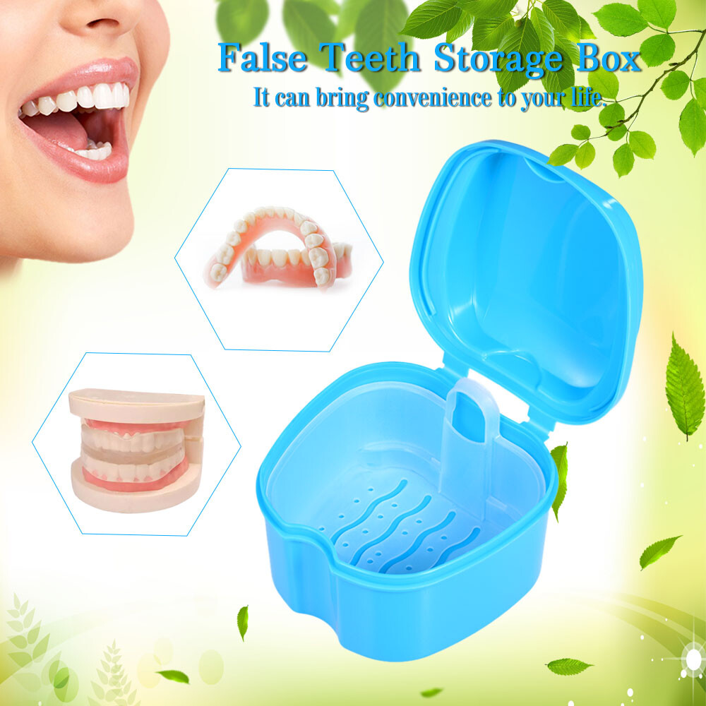 Denture Bath Denture Box Case Cup Dental Retainer Teet h Container Holder N6C8