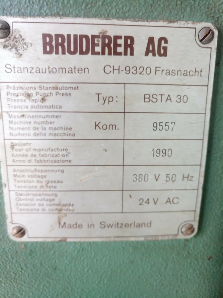 bruderer bsta 30 - price 5000$