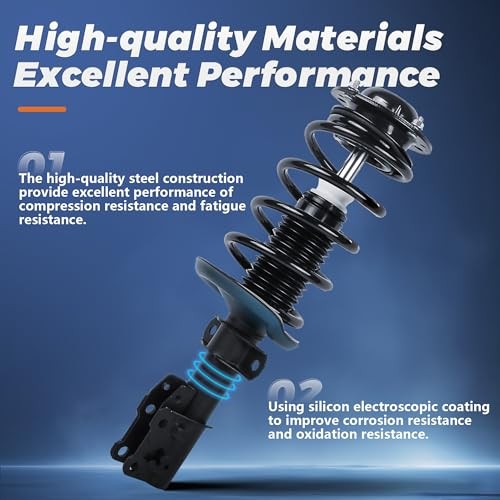 Front Complete Struts shocks Absorbers Assembly w/Coil Spring 2x Front Struts