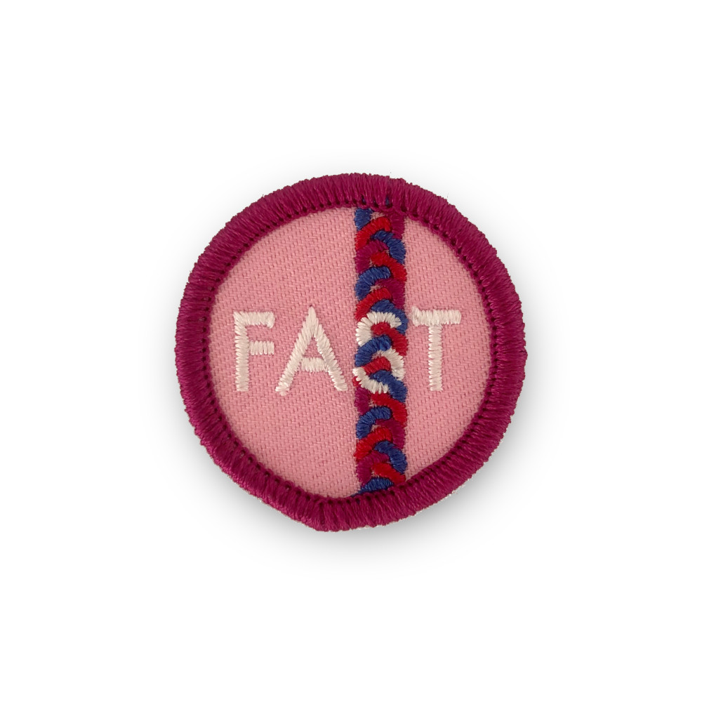 Fast Braids Merit Badge Patch for Runners