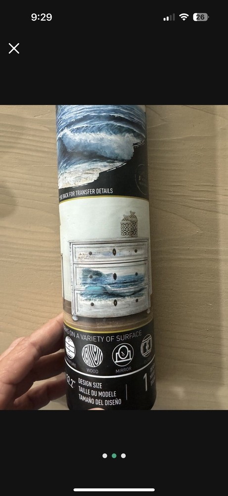 Re Design Decoupage Transfer Beautiful Blue Wave