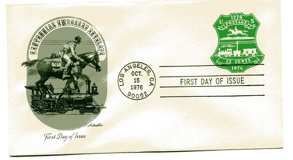 U582 US Bicentennial embossed env Artmaster FDC