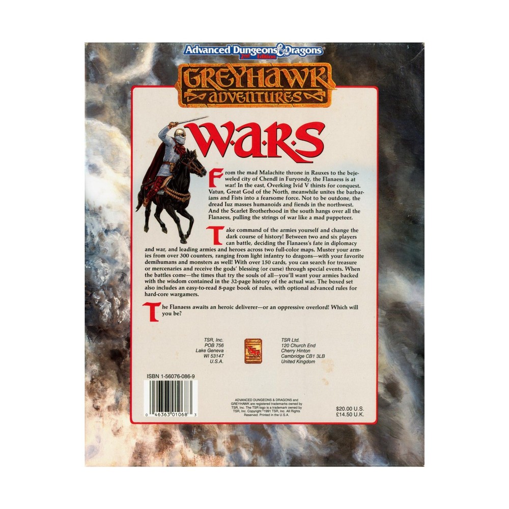 TSR Greyhawk Wars SW (VG+/New)