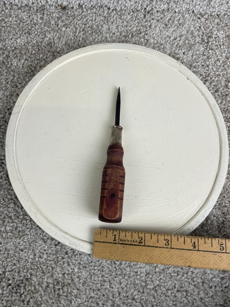 Vintage Wood Handle Flat Head Screwdriver