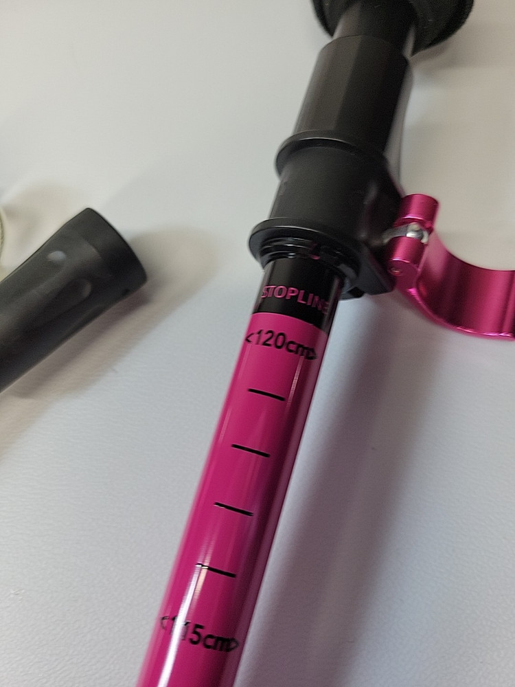 2-High Stream Gear Walking Sticks, Pink Lightweight Foldable & Extendable
