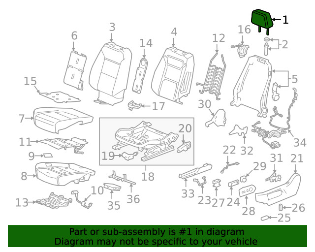 Genuine GM Headrest 84915127