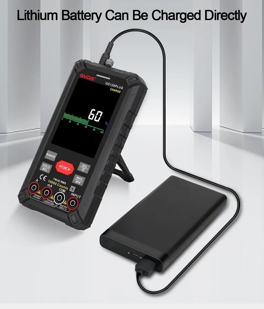 Smart Rechargeable Digital Multimeter True RMS 9999 Voltage Current Multitester