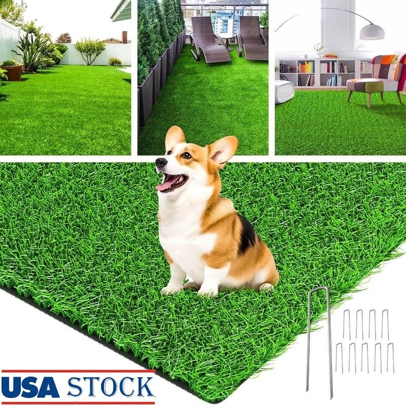 Realistic Artificial Grass Turf Pet Friendly Easy Clean Multi Use Durable