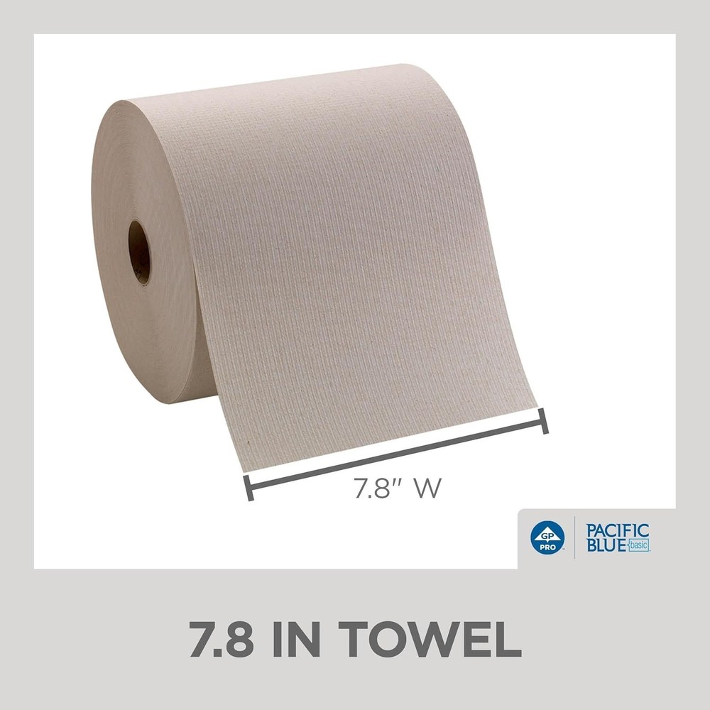 Pacific Blue Basic Recycled Hardwound Paper Towel Rolls by GP PRO ; Brown; 26...