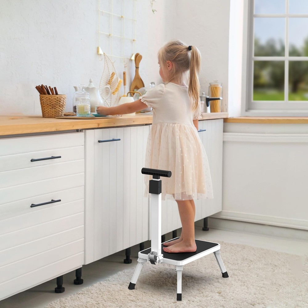 Step Stools for Adults, Foldable Step Stool with Handle for Elderly Seniors S...
