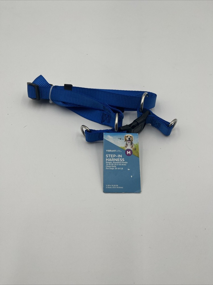Vibrant Life Blue Step-in Harness Medium