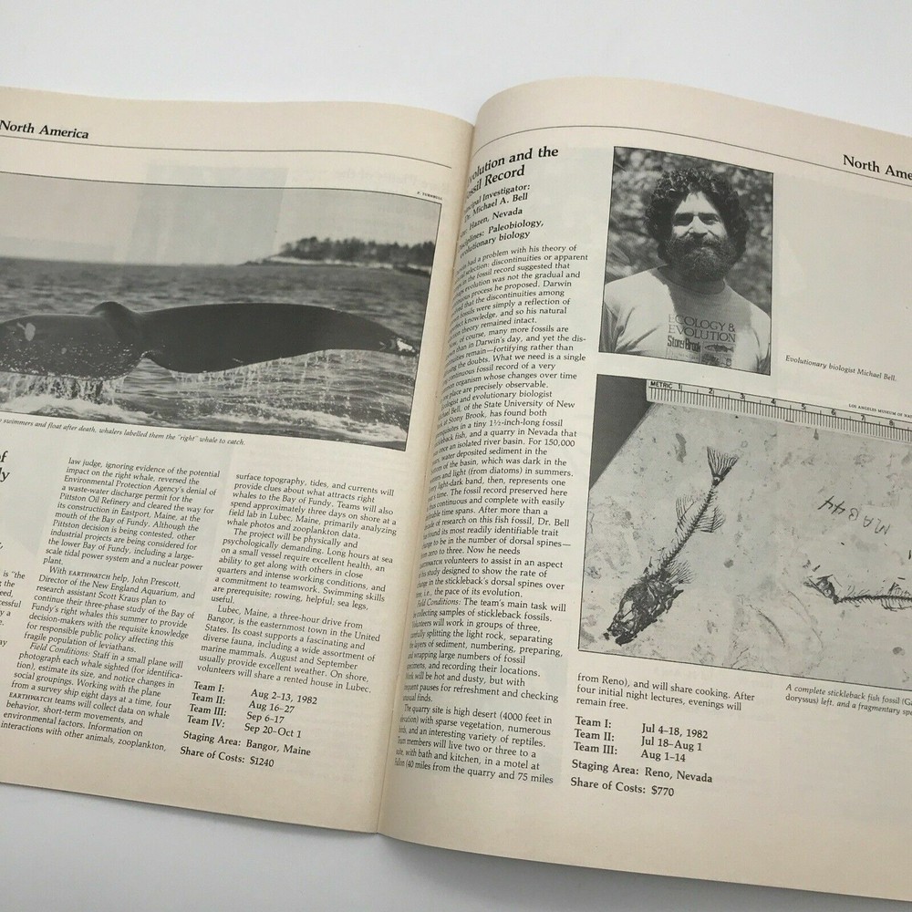 1981 EARTHWATCH RESEARCH EXPEDITIONS FALL EDITION Brochure Guide Application