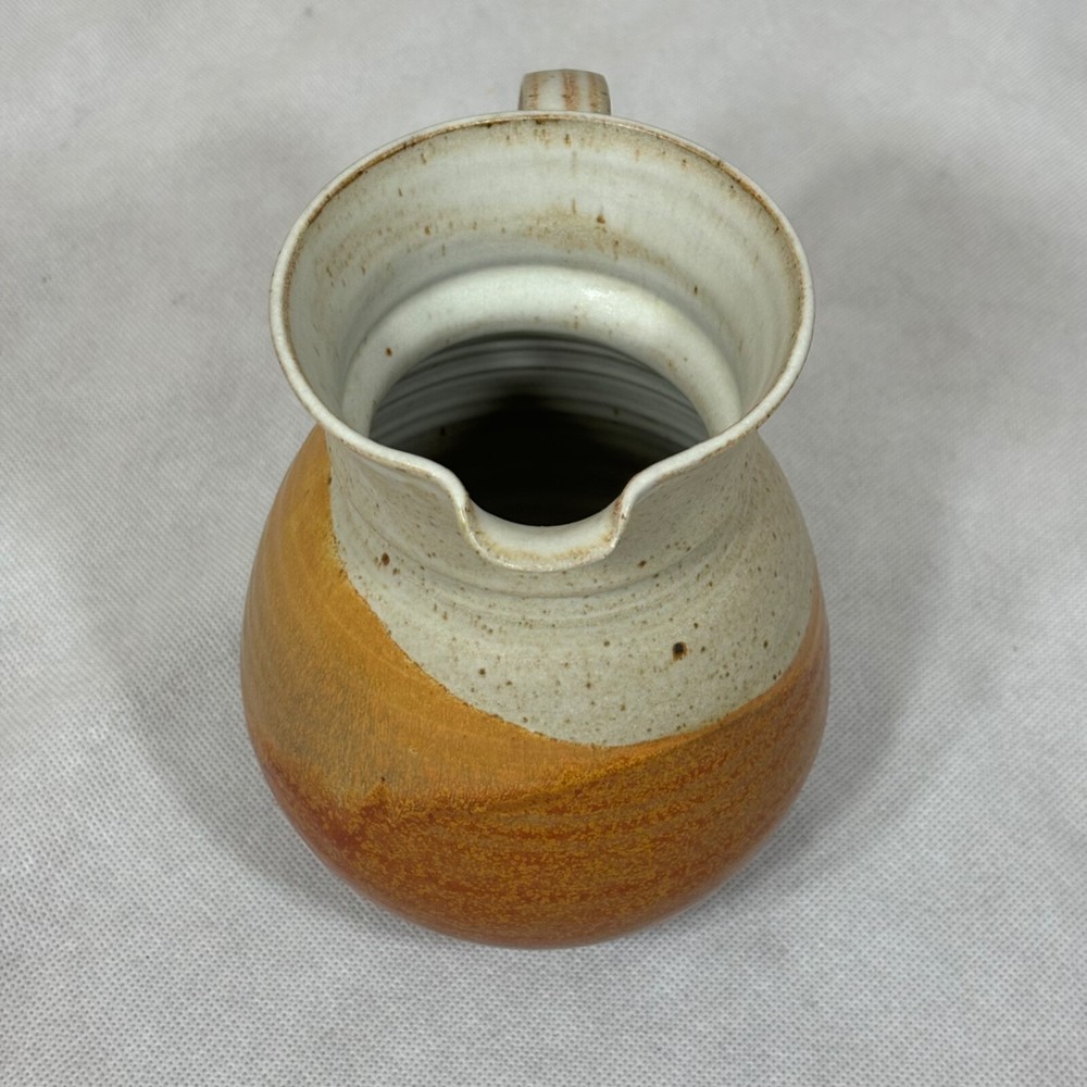 Signed Studio Pottery Multi-Color Pitcher 7"