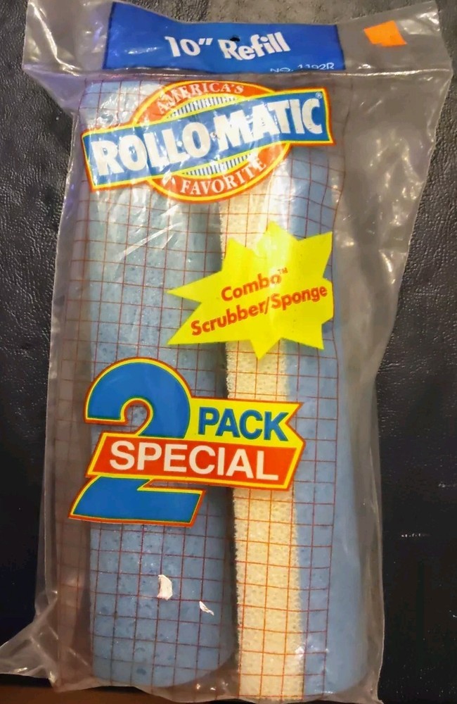 2 pack MB Walton Original Roll-O-Matic 10” Mop Head Refills 1102R Discontinued