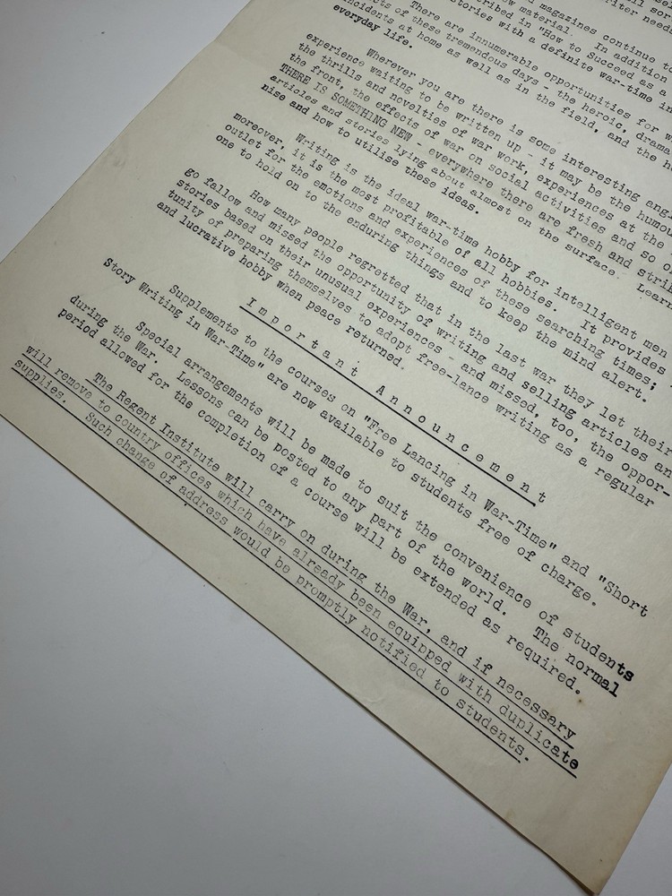 WWII Writing In War-Time Letter. c1939-45. Great Condition.