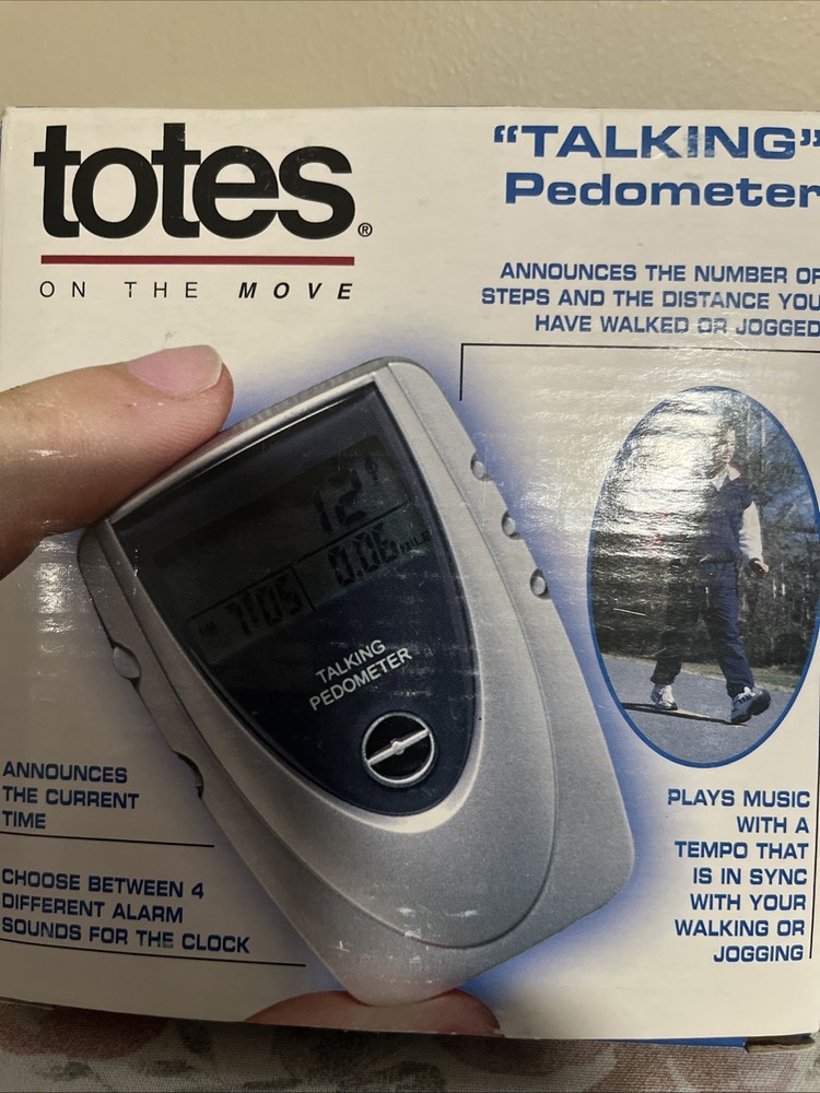 Talking Pedometer forWalking. Totes Talking Pedometer On The Move. New Open Box