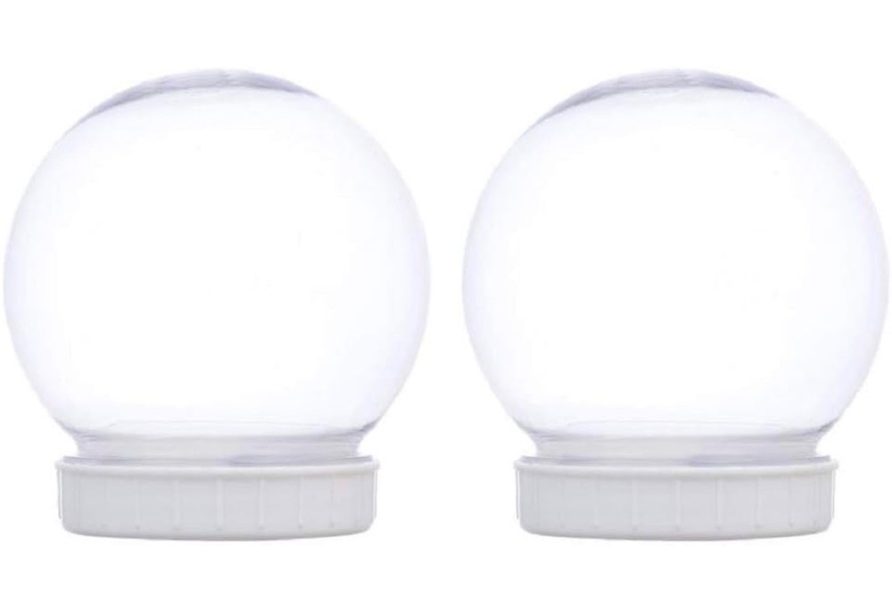 DIY Make Your Own Shatterproof Plastic Snow Globe (2 pack)