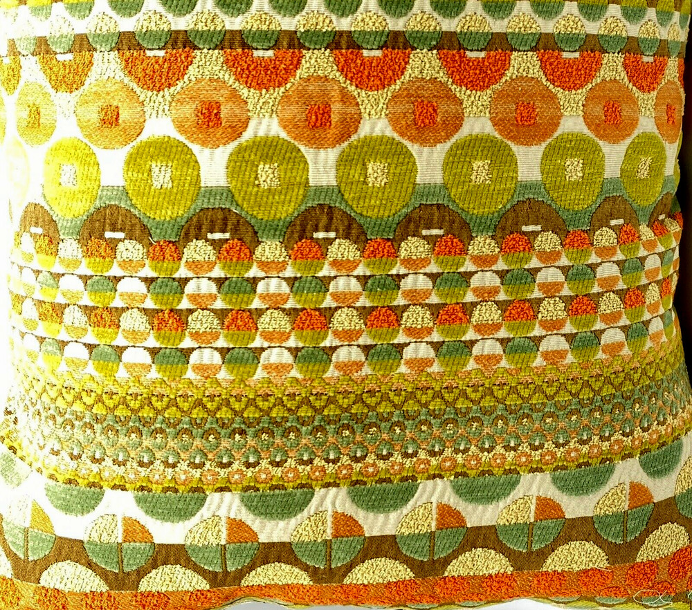 Multicolored Textured Geometric Pattern Pillow Sham Size 18 x 18 Envelope Close