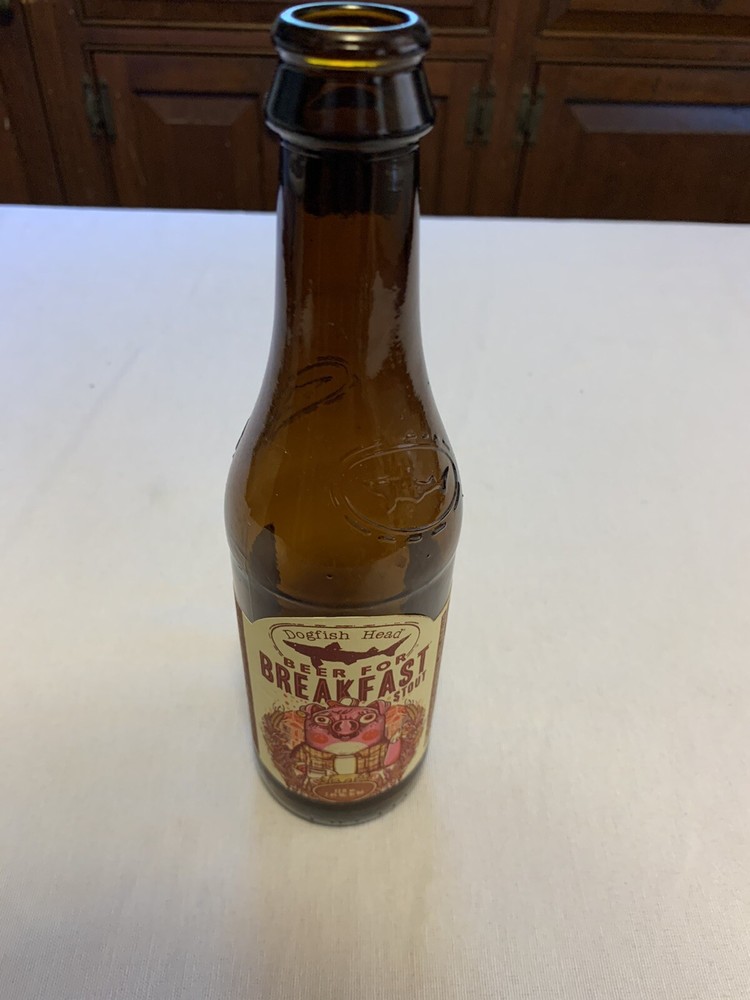 DOGFISH HEAD BEER FOR BREAKFAST STOUT EMPTY BOTTLE