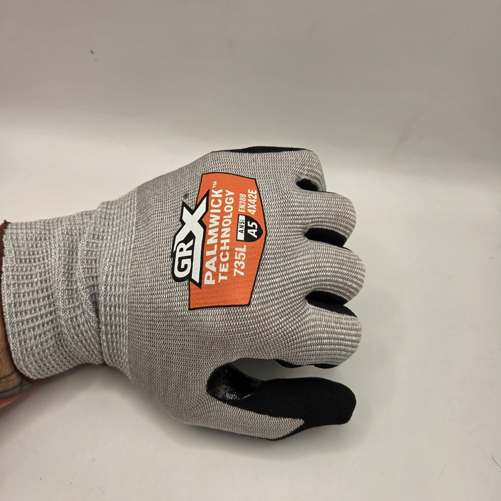 12 Pair Cut Resistant Work Gloves A5 Large Bulk Grip Safety Construction