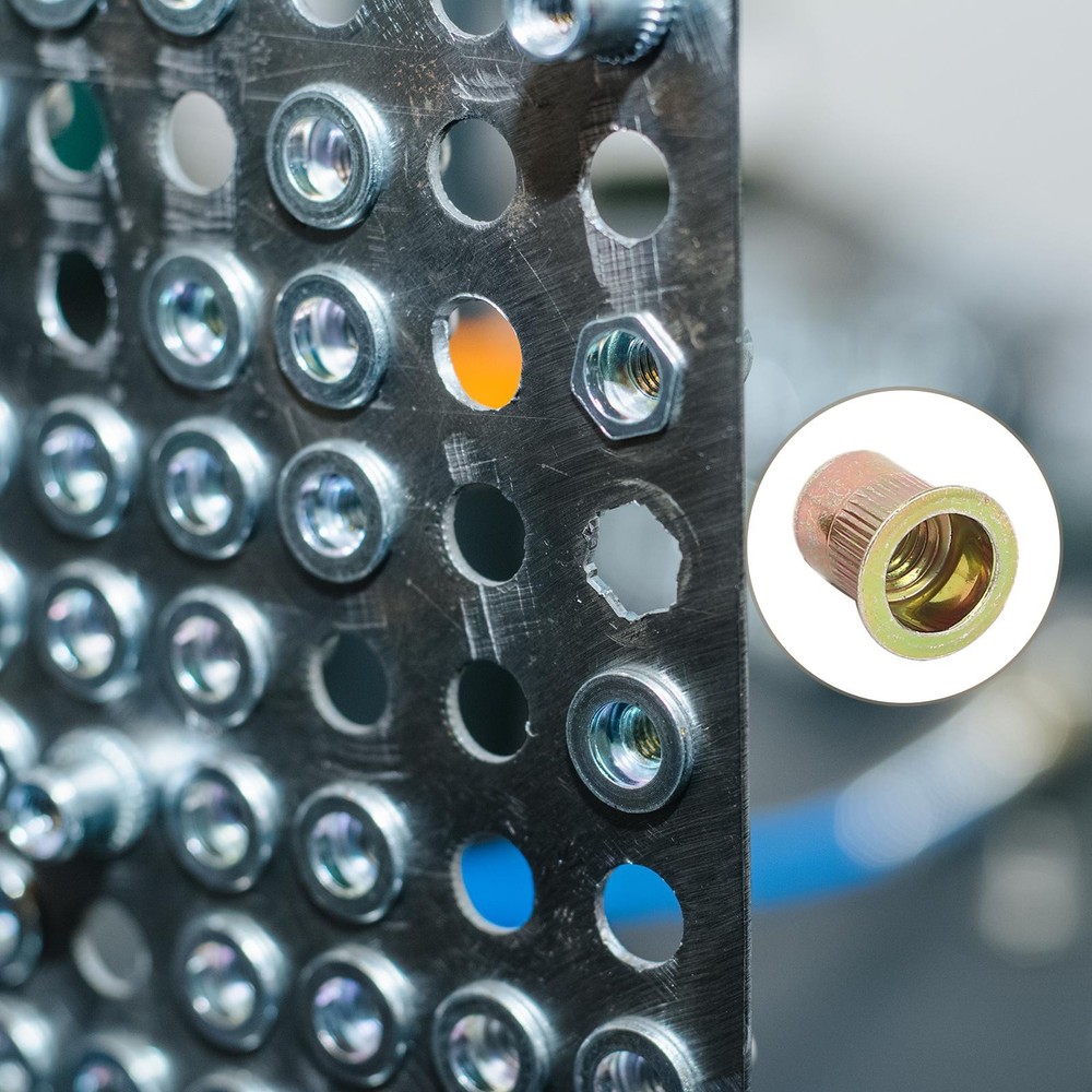 Rivet Nuts (1/2"-13) 10Pcs, Metal Threaded Insert Nuts