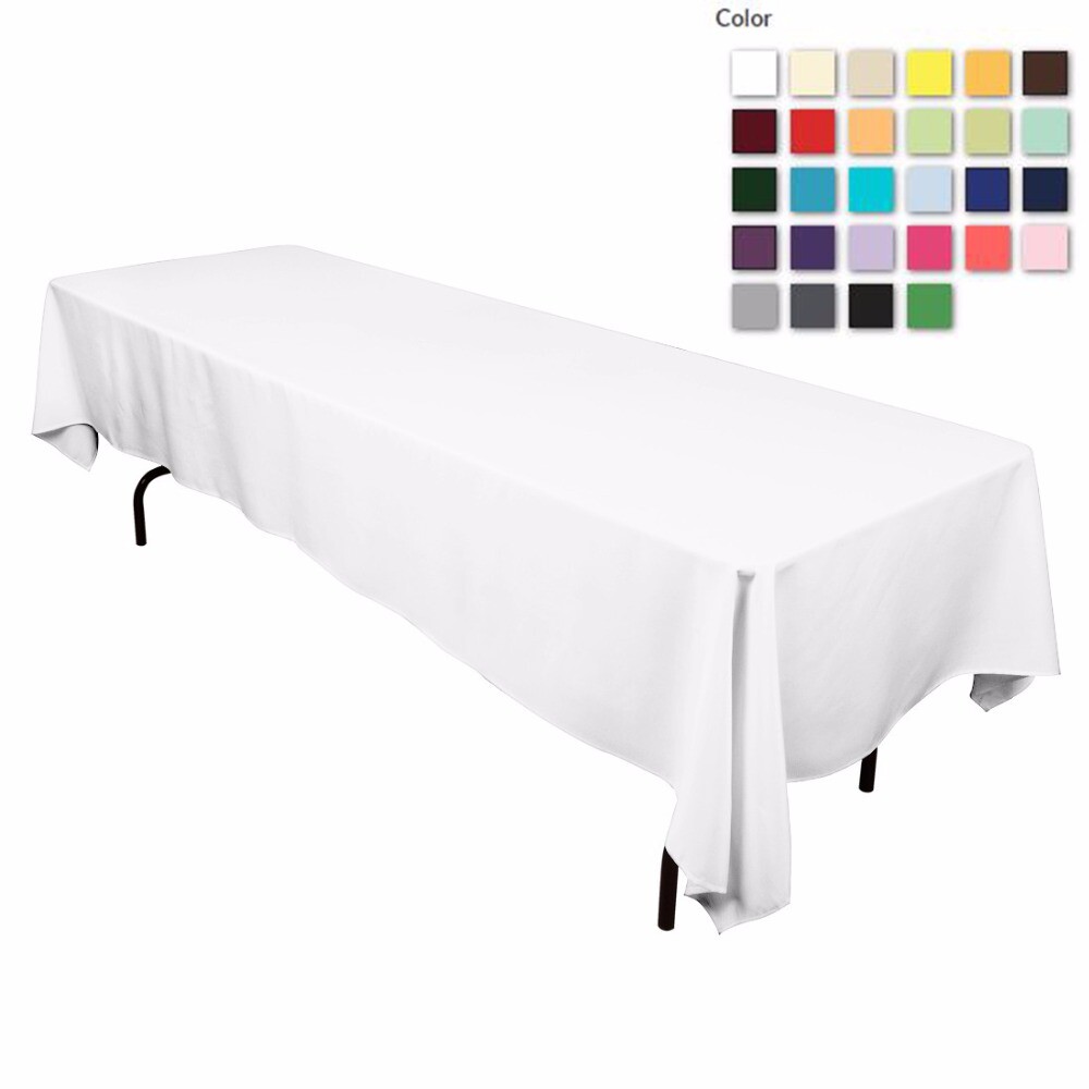 5 Seamless 126x60 inch Rectangular Polyester Tablecloths Banquet Event 3 COLORS