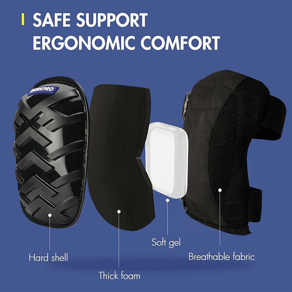 2PC Construction Gel Work Knee Pads Heavy Duty Foam Padding Safety Leg Protector