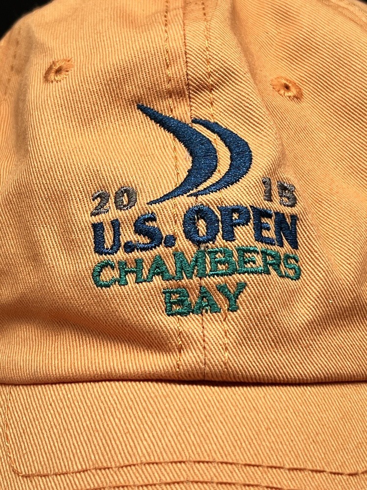 US Open 2015 Chambers Bay Golf Hat USGA Member Strapback Cap Orange